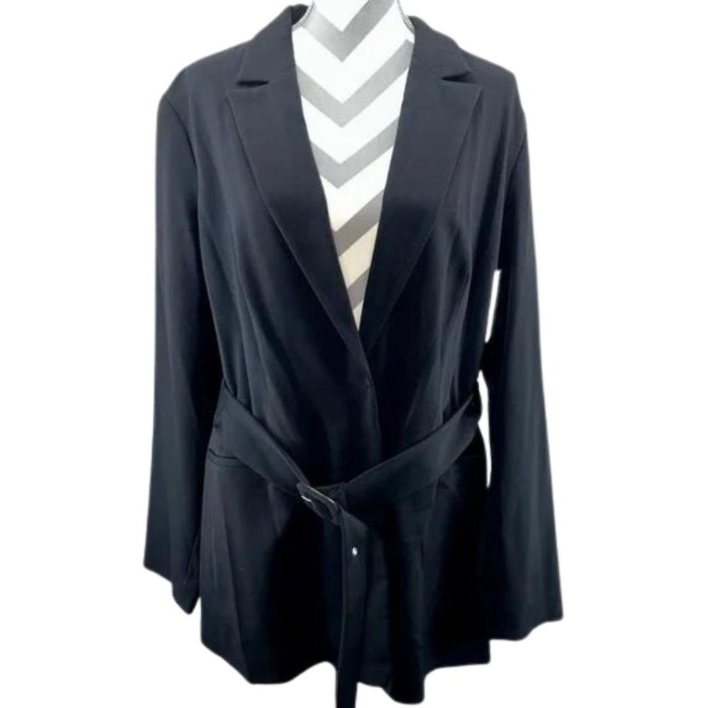 Nine West Dull Black Belted Blazer